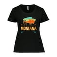 thumbnail image 1 of Inktastic Montana Gift Buffalo Silhouette Women's Plus Size T-Shirt, 1 of 5