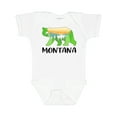 thumbnail image 1 of Inktastic Montana Lake and Trees in Bear Silhouette Boys or Girls Baby Bodysuit, 1 of 5