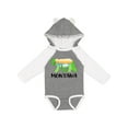 thumbnail image 1 of Inktastic Montana Lake and Trees in Bear Silhouette Boys or Girls Long Sleeve Baby Bodysuit, 1 of 5