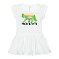 thumbnail image 1 of Inktastic Montana Lake and Trees in Bear Silhouette Girls Baby Dress, 1 of 5