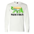 thumbnail image 1 of Inktastic Montana Lake and Trees in Bear Silhouette Long Sleeve T-Shirt, 1 of 5