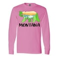 thumbnail image 1 of Inktastic Montana Lake and Trees in Bear Silhouette Long Sleeve T-Shirt, 1 of 5
