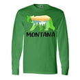 thumbnail image 1 of Inktastic Montana Lake and Trees in Bear Silhouette Long Sleeve T-Shirt, 1 of 5