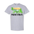 thumbnail image 1 of Inktastic Montana Lake and Trees in Bear Silhouette T-Shirt, 1 of 5
