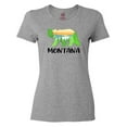 thumbnail image 1 of Inktastic Montana Lake and Trees in Bear Silhouette Women's T-Shirt, 1 of 5