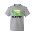 thumbnail image 1 of Inktastic Montana Lake and Trees in Bear Silhouette Youth T-Shirt, 1 of 5