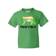 thumbnail image 1 of Inktastic Montana Lake and Trees in Bear Silhouette Youth T-Shirt, 1 of 5