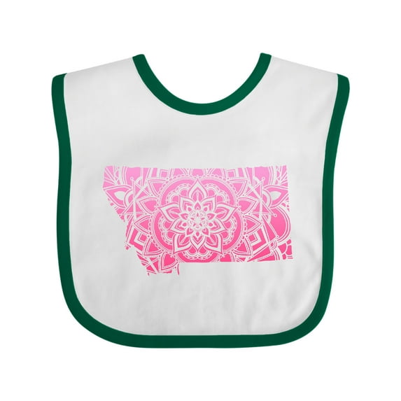 Inktastic Montana Silhouette Mandala Boys or Girls Baby Bib