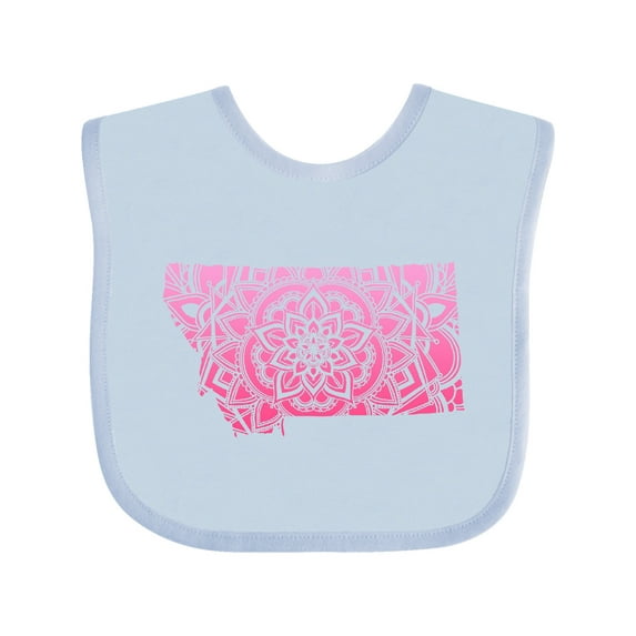 Inktastic Montana Silhouette Mandala Boys or Girls Baby Bib