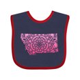thumbnail image 1 of Inktastic Montana Silhouette Mandala Boys or Girls Baby Bib, 1 of 4