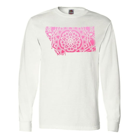 Inktastic Montana Silhouette Mandala Long Sleeve T-Shirt
