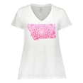 thumbnail image 1 of Inktastic Montana Silhouette Mandala Women's Plus Size V-Neck T-Shirt, 1 of 5