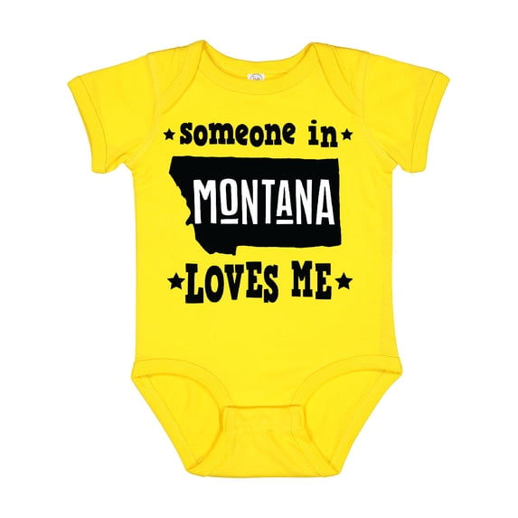 Inktastic Montana Someone Loves Me Boys or Girls Baby Bodysuit