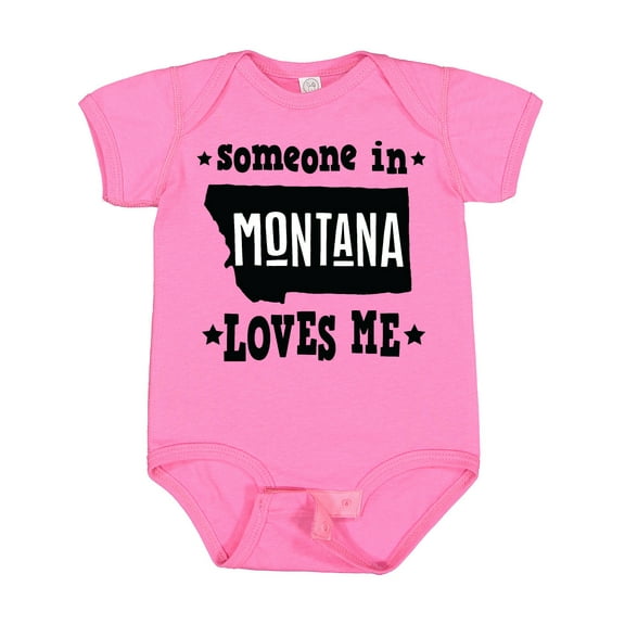 Inktastic Montana Someone Loves Me Boys or Girls Baby Bodysuit
