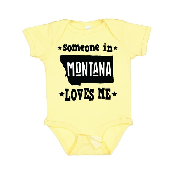 Inktastic Montana Someone Loves Me Boys or Girls Baby Bodysuit