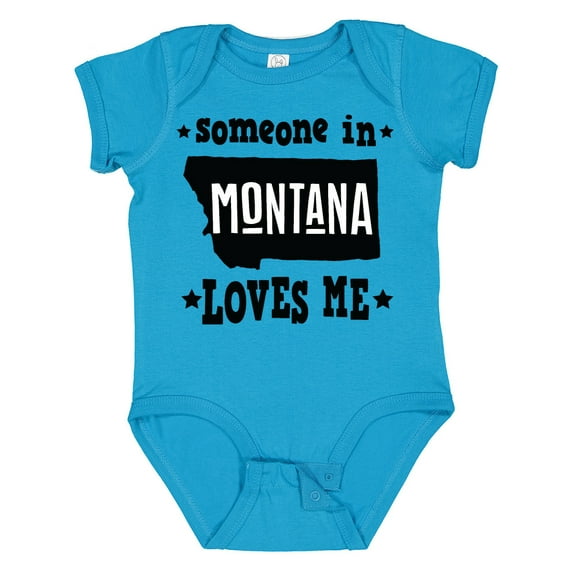 Inktastic Montana Someone Loves Me Boys or Girls Baby Bodysuit