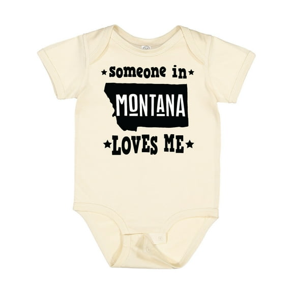 Inktastic Montana Someone Loves Me Boys or Girls Baby Bodysuit