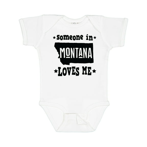 Inktastic Montana Someone Loves Me Boys or Girls Baby Bodysuit