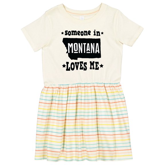 Inktastic Montana Someone Loves Me Girls Toddler Dress