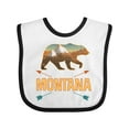 thumbnail image 1 of Inktastic Montana Vacation Bear Silhouette Boys or Girls Baby Bib, 1 of 4