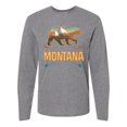 thumbnail image 1 of Inktastic Montana Vacation Bear Silhouette Long Sleeve T-Shirt, 1 of 5