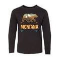 thumbnail image 1 of Inktastic Montana Vacation Bear Silhouette Long Sleeve Youth T-Shirt, 1 of 5