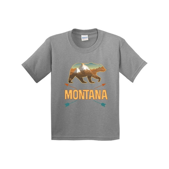 Inktastic Montana Vacation Bear Silhouette Youth T-Shirt