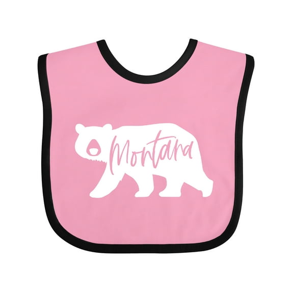 Inktastic Montana White Bear Silhouette Boys or Girls Baby Bib