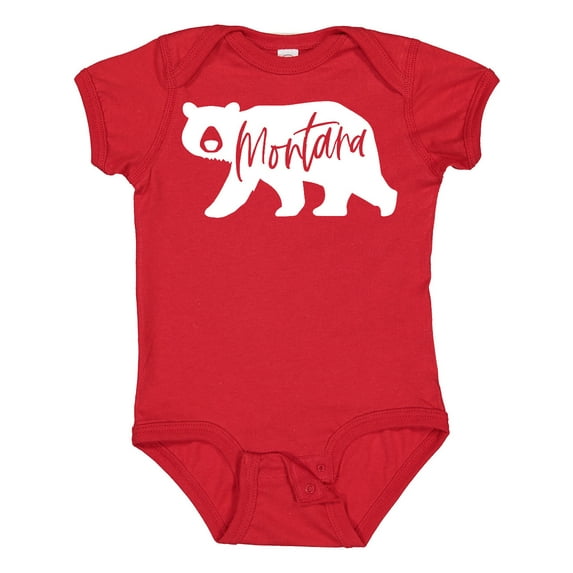 Inktastic Montana White Bear Silhouette Boys or Girls Baby Bodysuit