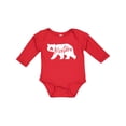 thumbnail image 1 of Inktastic Montana White Bear Silhouette Boys or Girls Long Sleeve Baby Bodysuit, 1 of 5