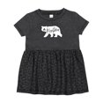 thumbnail image 1 of Inktastic Montana White Bear Silhouette Girls Baby Dress, 1 of 5