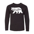 thumbnail image 1 of Inktastic Montana White Bear Silhouette Long Sleeve Youth T-Shirt, 1 of 5