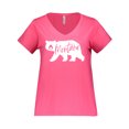 thumbnail image 1 of Inktastic Montana White Bear Silhouette Women's Plus Size V-Neck T-Shirt, 1 of 4