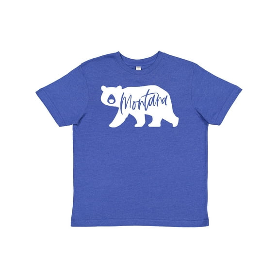 Inktastic Montana White Bear Silhouette Youth T-Shirt