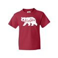 thumbnail image 1 of Inktastic Montana White Bear Silhouette Youth T-Shirt, 1 of 5