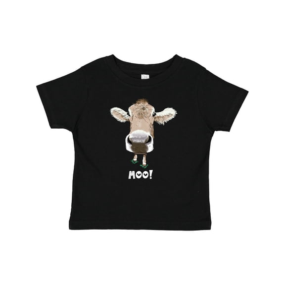 Inktastic Moo Cute Brown Holstein Cow Boys or Girls Baby T-Shirt