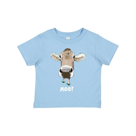 Inktastic Moo Cute Brown Holstein Cow Boys or Girls Toddler T-Shirt