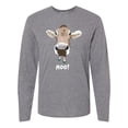 thumbnail image 1 of Inktastic Moo Cute Brown Holstein Cow Long Sleeve T-Shirt, 1 of 5