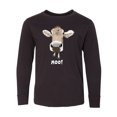 thumbnail image 1 of Inktastic Moo Cute Brown Holstein Cow Long Sleeve Youth T-Shirt, 1 of 5