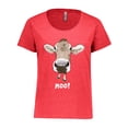 thumbnail image 1 of Inktastic Moo Cute Brown Holstein Cow Women's Plus Size T-Shirt, 1 of 5