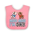 thumbnail image 1 of Inktastic Moo Moo I'm 1 with Cute Holstein Cows Boys or Girls Baby Bib, 1 of 4