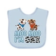 thumbnail image 1 of Inktastic Moo Moo I'm 1 with Cute Holstein Cows Boys or Girls Baby Bib, 1 of 4