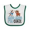 thumbnail image 1 of Inktastic Moo Moo I'm 1 with Cute Holstein Cows Boys or Girls Baby Bib, 1 of 4