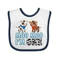thumbnail image 1 of Inktastic Moo Moo I'm 1 with Cute Holstein Cows Boys or Girls Baby Bib, 1 of 4