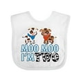 thumbnail image 1 of Inktastic Moo Moo I'm 2 with Cute Holstein Cows Boys or Girls Baby Bib, 1 of 4