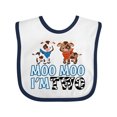 thumbnail image 1 of Inktastic Moo Moo I'm 2 with Cute Holstein Cows Boys or Girls Baby Bib, 1 of 4