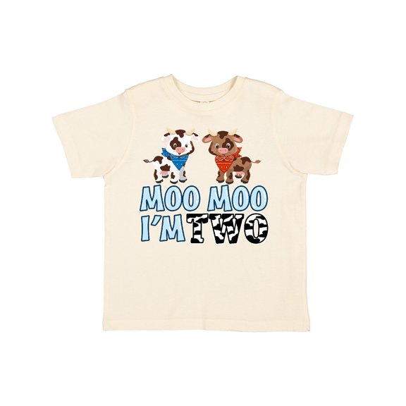 Inktastic Moo Moo I'm 2 with Cute Holstein Cows Boys or Girls Toddler T-Shirt