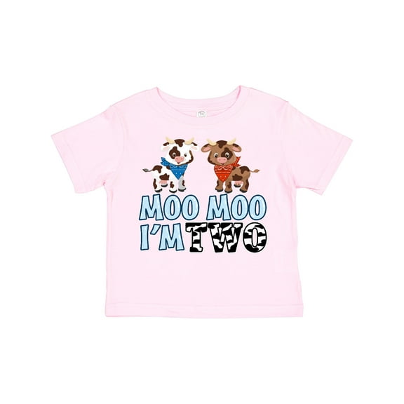 Inktastic Moo Moo I'm 2 with Cute Holstein Cows Boys or Girls Toddler T-Shirt