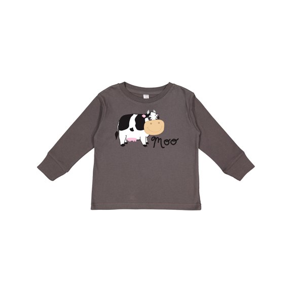 Inktastic Moo Says the Cow Boys or Girls Long Sleeve Toddler T-Shirt