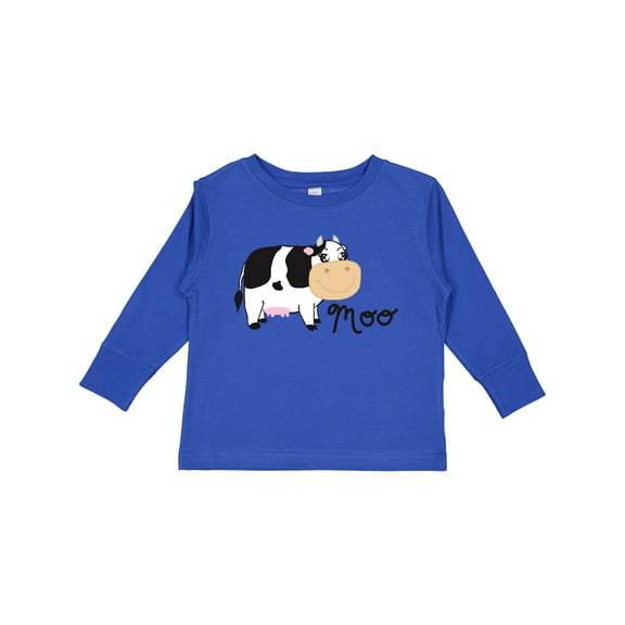 Inktastic Moo Says the Cow Boys or Girls Long Sleeve Toddler T-Shirt